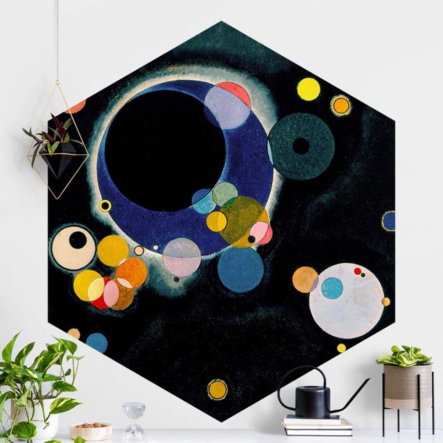 Carta parati adesiva Wassily Kandinsky - Schizzo di cerchi
