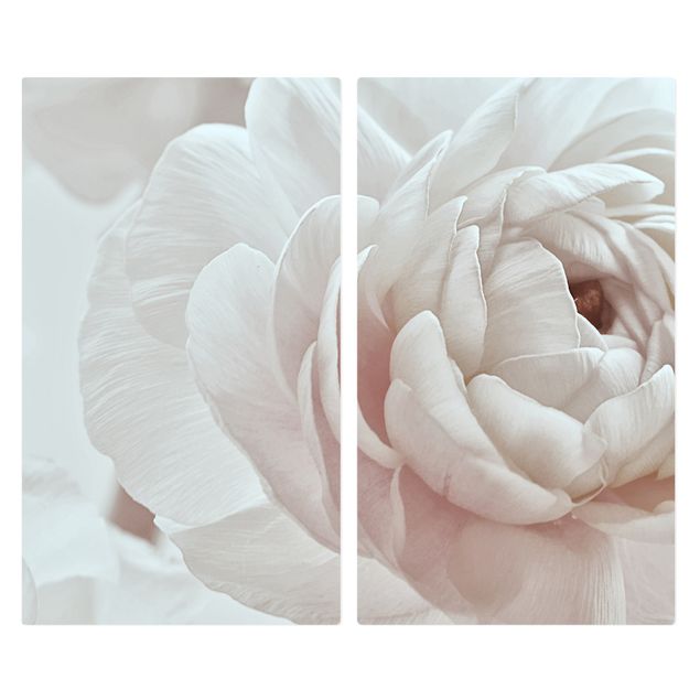 Copri piano cottura Fiore bianco in un oceano di fiori