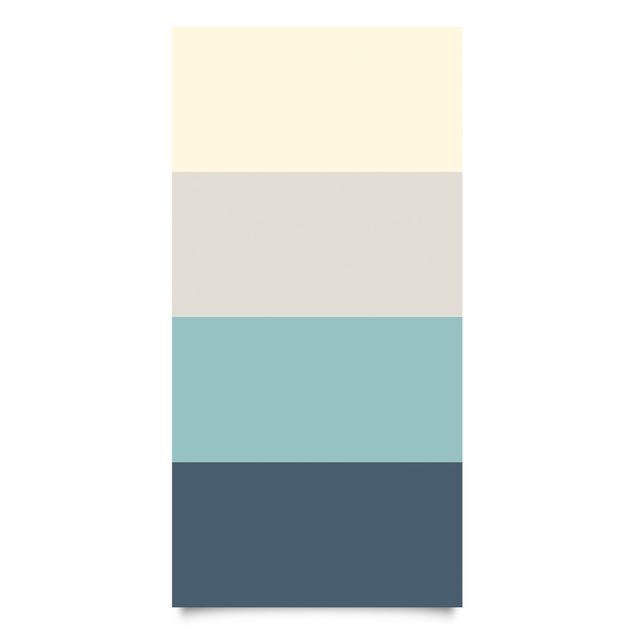 Pellicola adesiva Colori per la casa righe laguna - cachemire sabbia pastello turchese blu ardesia