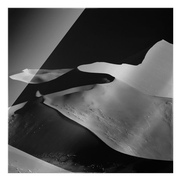 Quadri in bianco e nero Deserto - Dune astratte