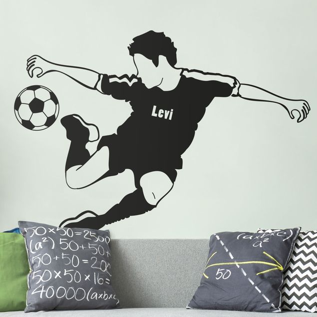 Scritte adesive muro personalizzate Testo personalizzato calciatore
