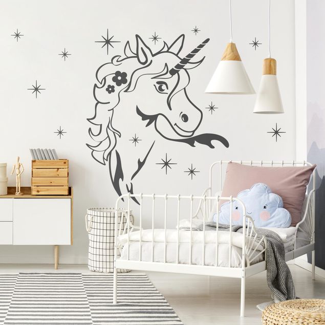 Adesivi murali animali Unicorno magico